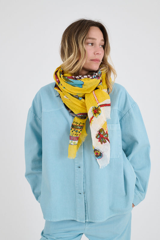 Storiatipic Linen Scarf - Alison Jaune