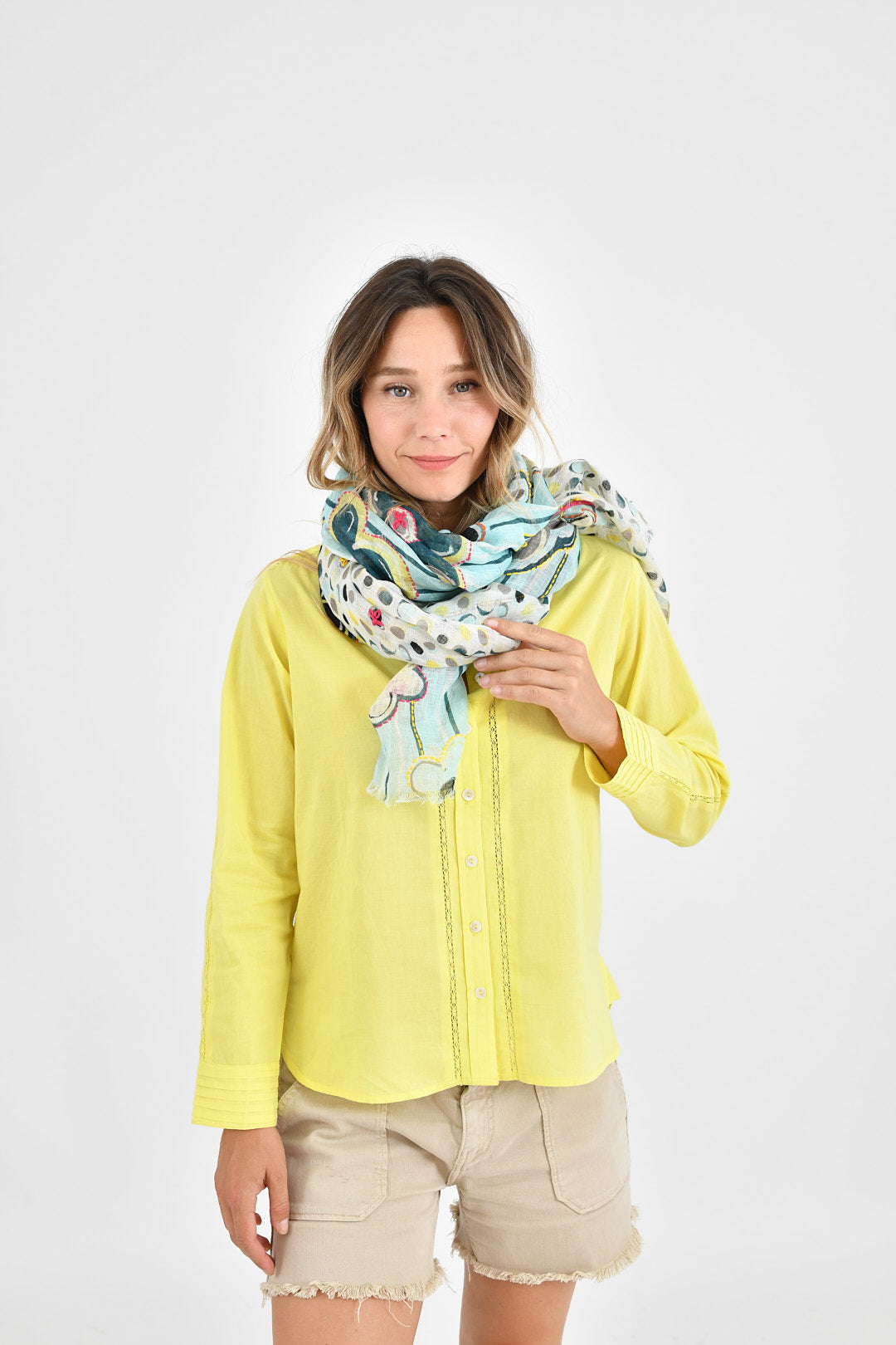 Storiatipic Linen Scarf - Anne Aqua