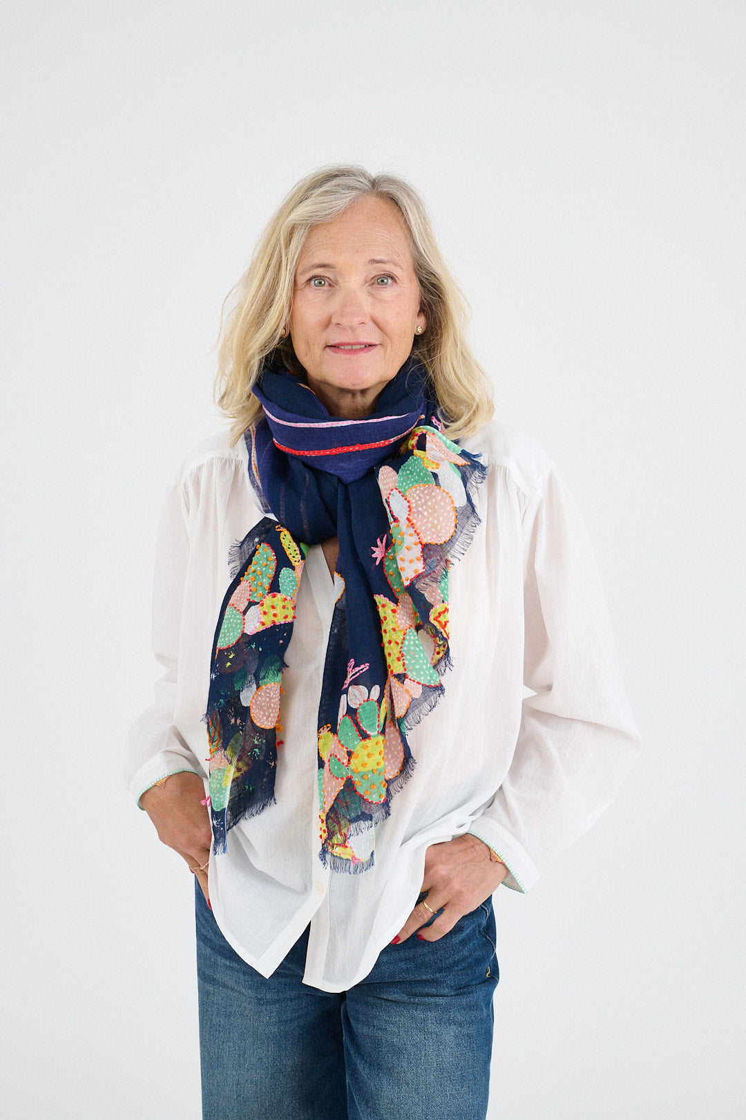 Storiatipic Linen Scarf - Azur Marine