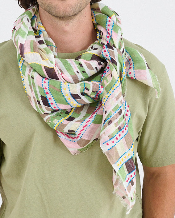 Storiatipic Linen Scarf - Bea Vert