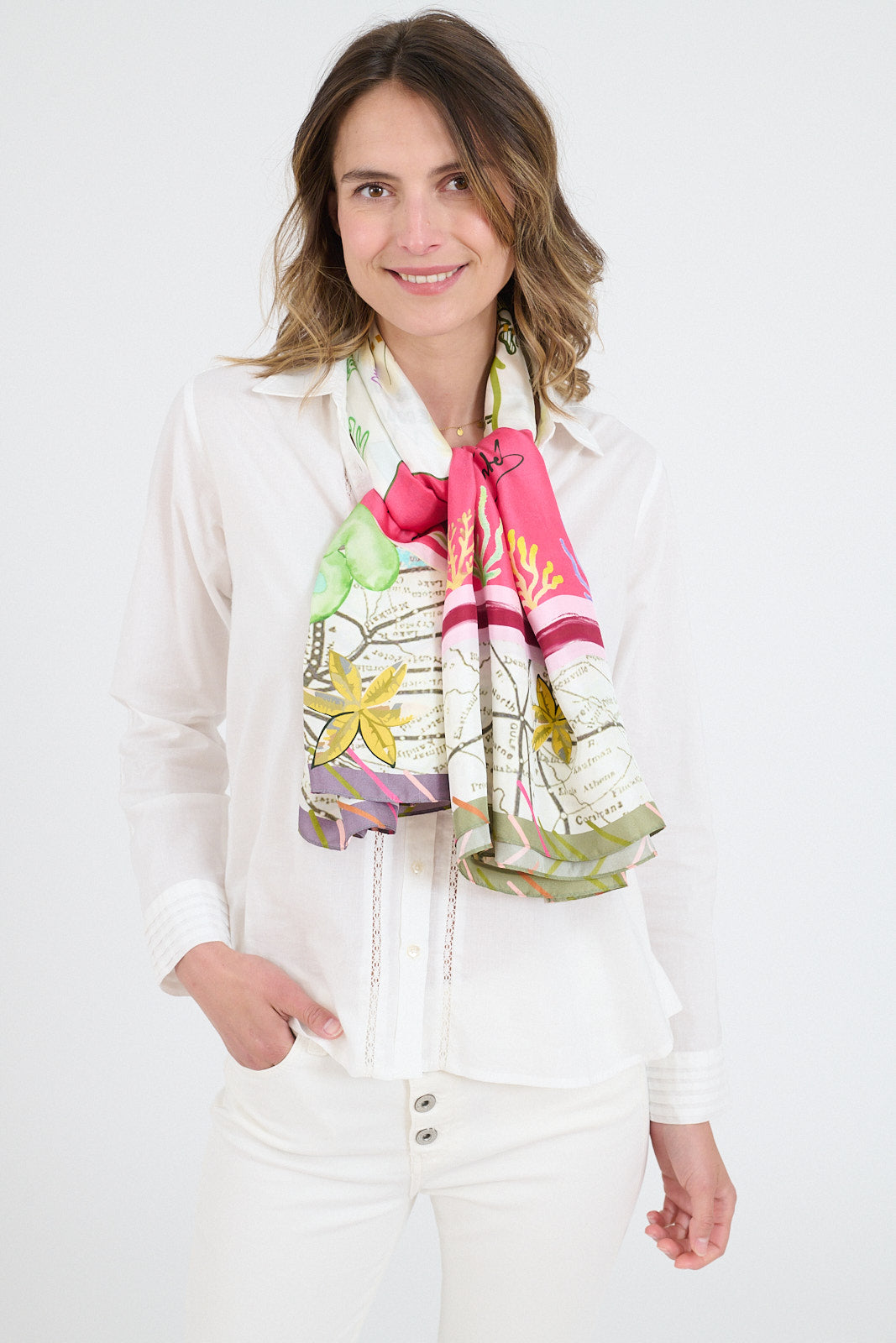 Storiatipic Silk Scarf - Dora Rose