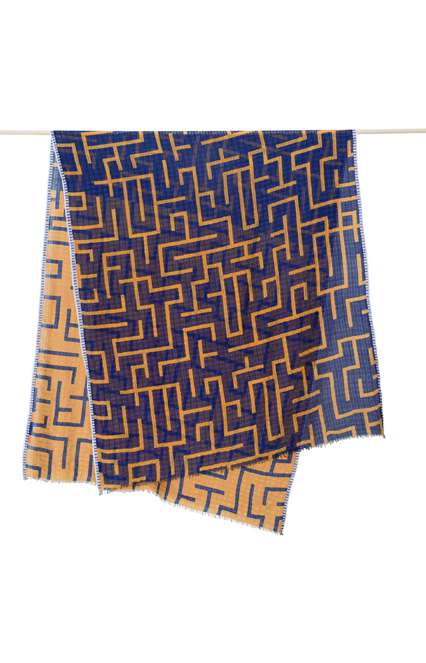 Épice Design Paris - Cotton/Silk Scarf - Ultramarine