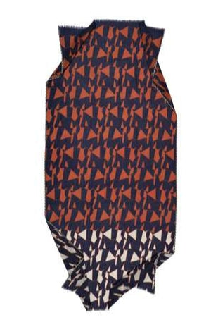 Épice Design Paris Geometric Wool Scarf - Indigo