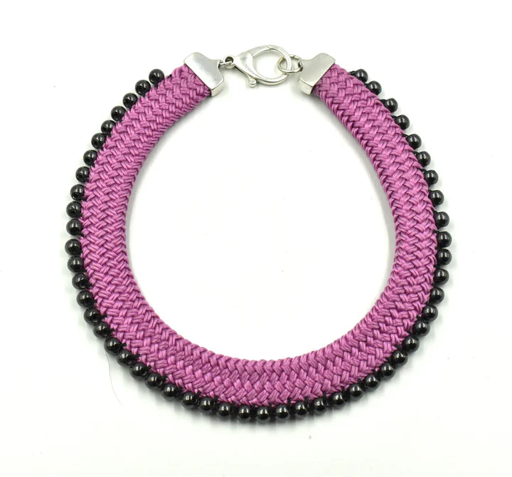 Christina Brampti Bead & Cord Necklace - Violet