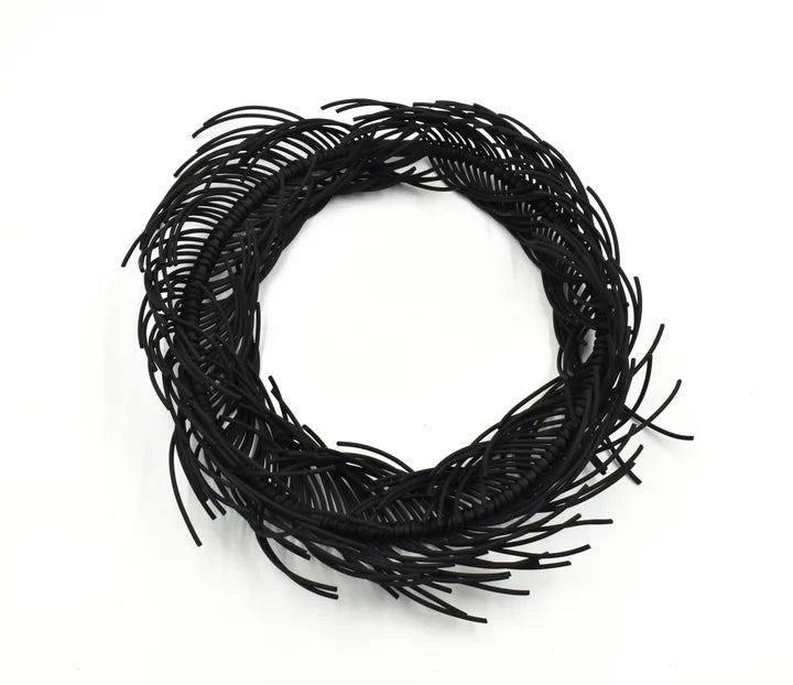 Christina Brampti Fringe Necklace - Black