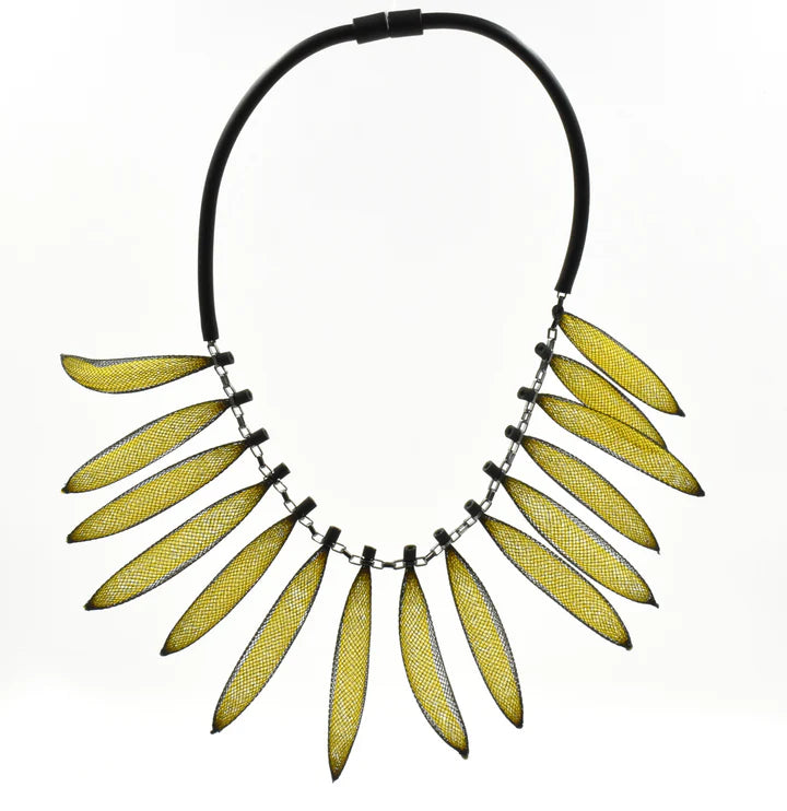 Christina Brampti Feather Necklace - Yellow
