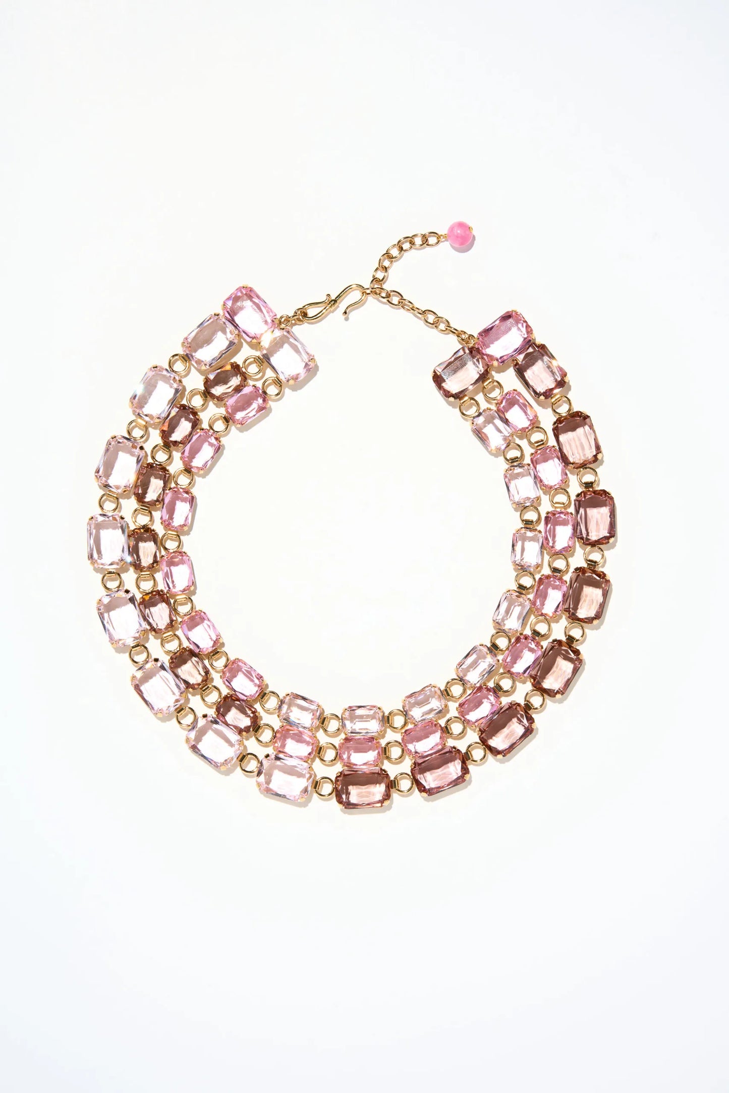 Philippe Ferrandis Balearic Triple Row Necklace - Rose
