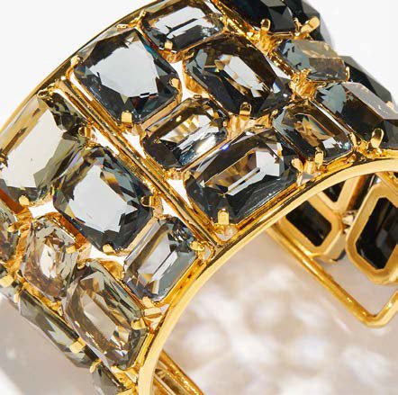 Philippe Ferrandis Balearic Cuff - Black / Graphite Crystals