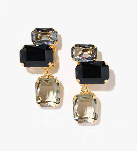 Philippe Ferrandis Balearic Clip Earrings - Graphite Drop