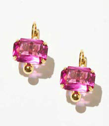 Philippe Ferrandis Leverback Earrings - Fuchsia