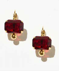 Philippe Ferrandis Leverback Earrings - Red