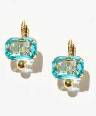 Philippe Ferrandis Leverback Earrings - Aqua