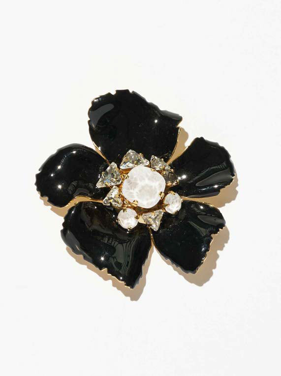 Philippe Ferrandis Blossom Brooch - Black