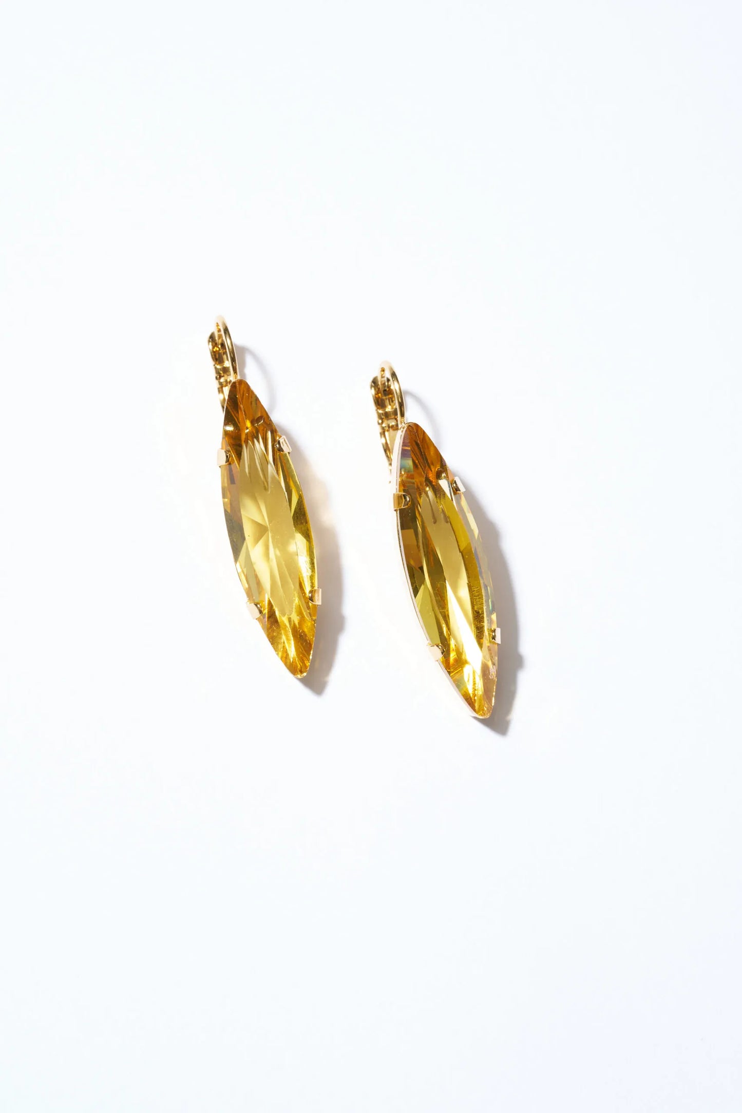 Philippe Ferrandis Colibri Lever Back Earrings - Yellow