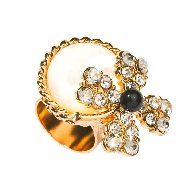 Philippe Ferrandis Cordoba Adjustable Ring - Clover Gold