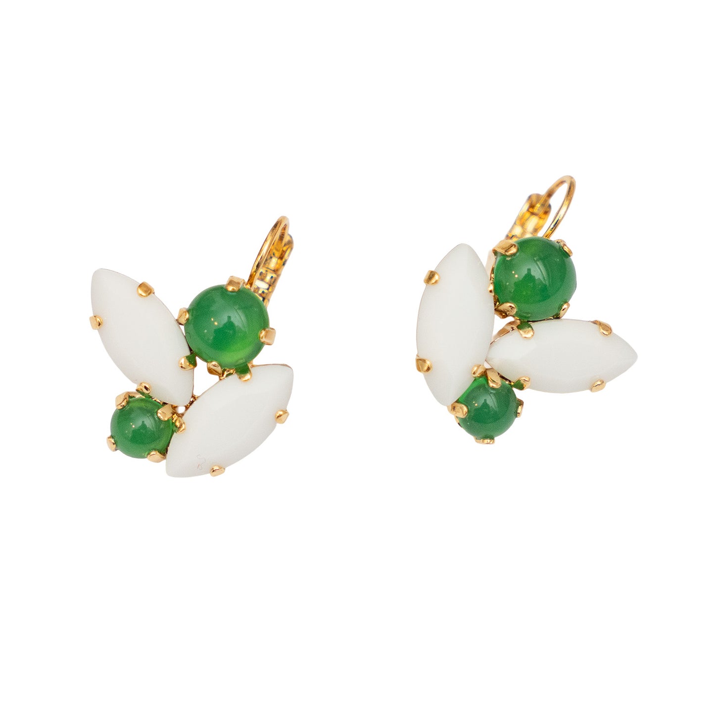 Philippe Ferrandis Hook Earrings - Croisette Green