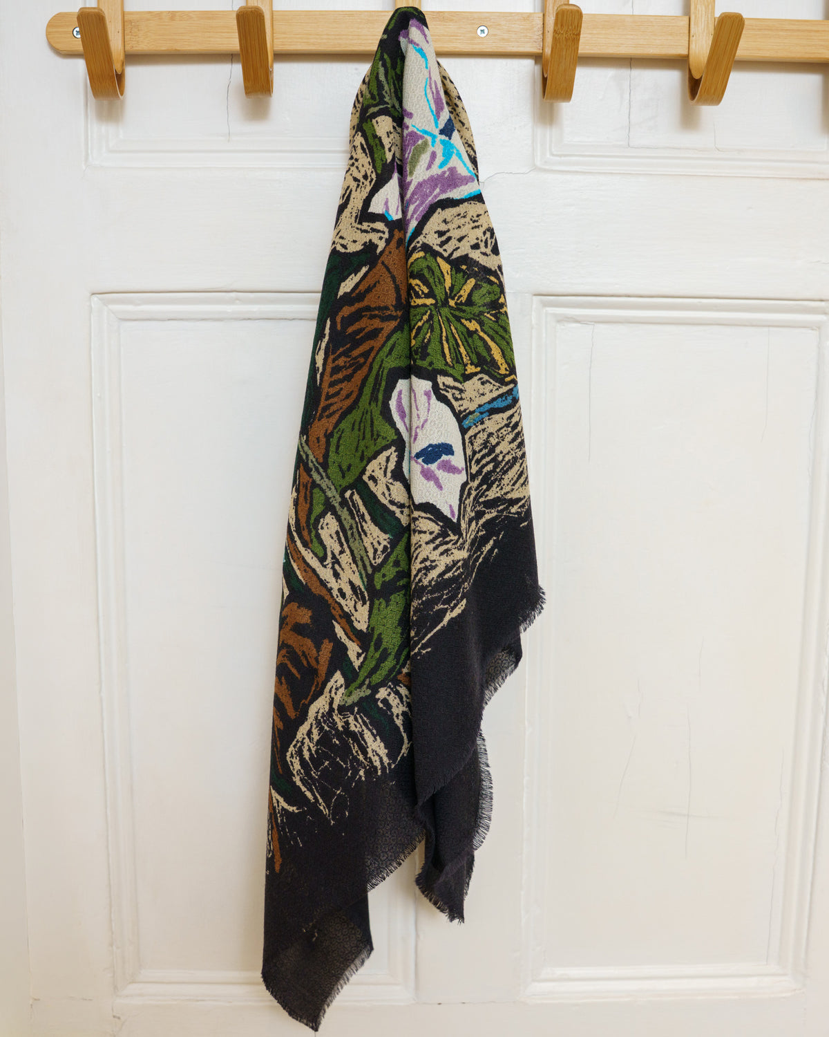 Épice Design Paris Square Scarf - Black Floral