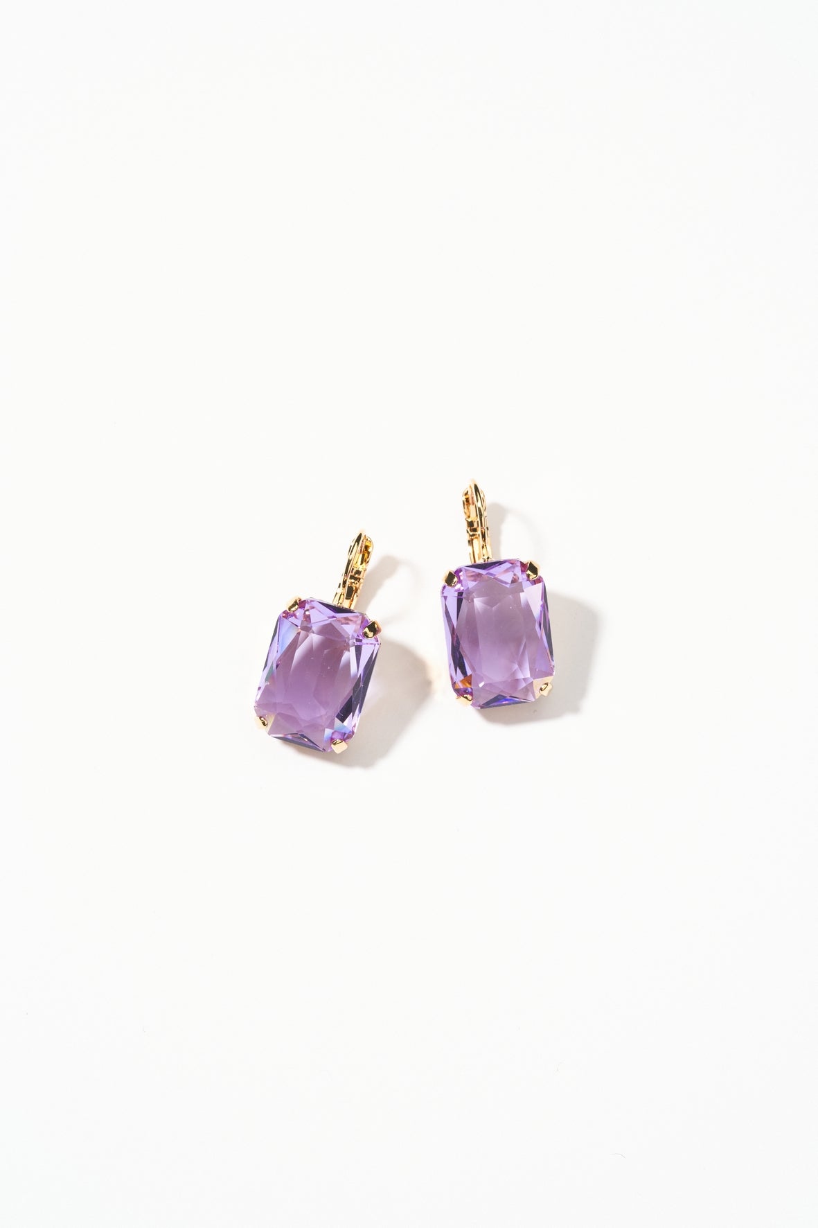 Philippe Ferrandis Lever Back Earrings - Violet