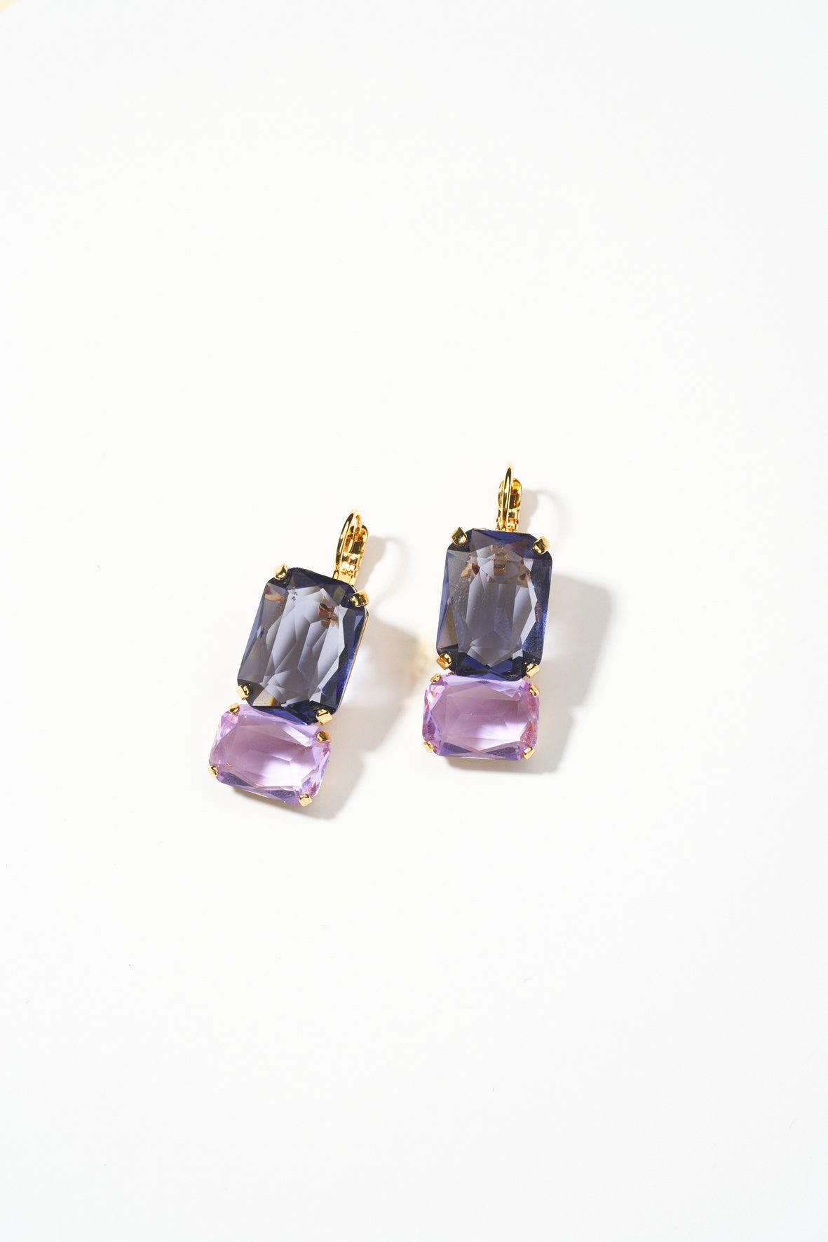 Philippe Ferrandis Lever Back Earrings - Tanzanite / Violet