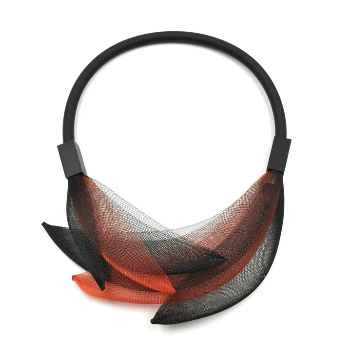 Christina Brampti Invisible Net Necklace - Burnt Orange