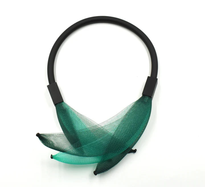 Christina Brampti Invisible Net Necklace - Sea Green