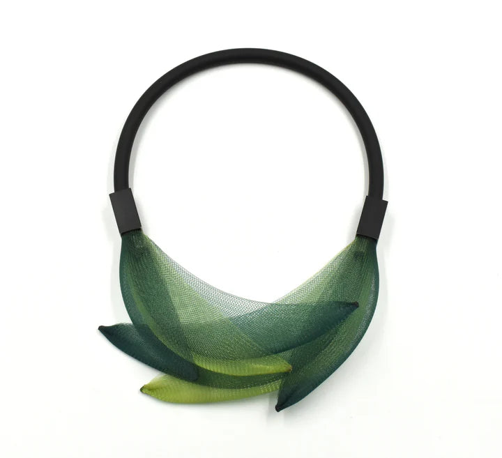 Christina Brampti Invisible Net Necklace - Green