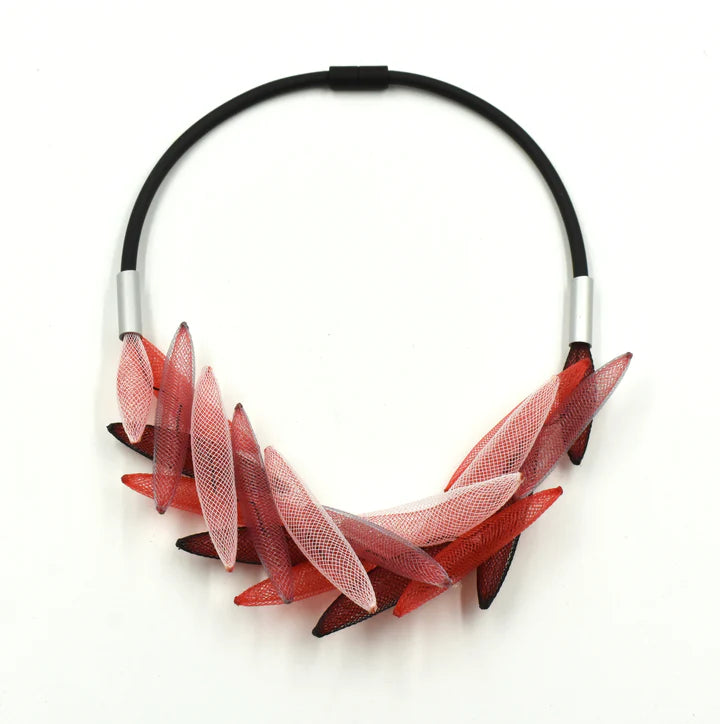 Christina Brampti Mesh Necklace - Red