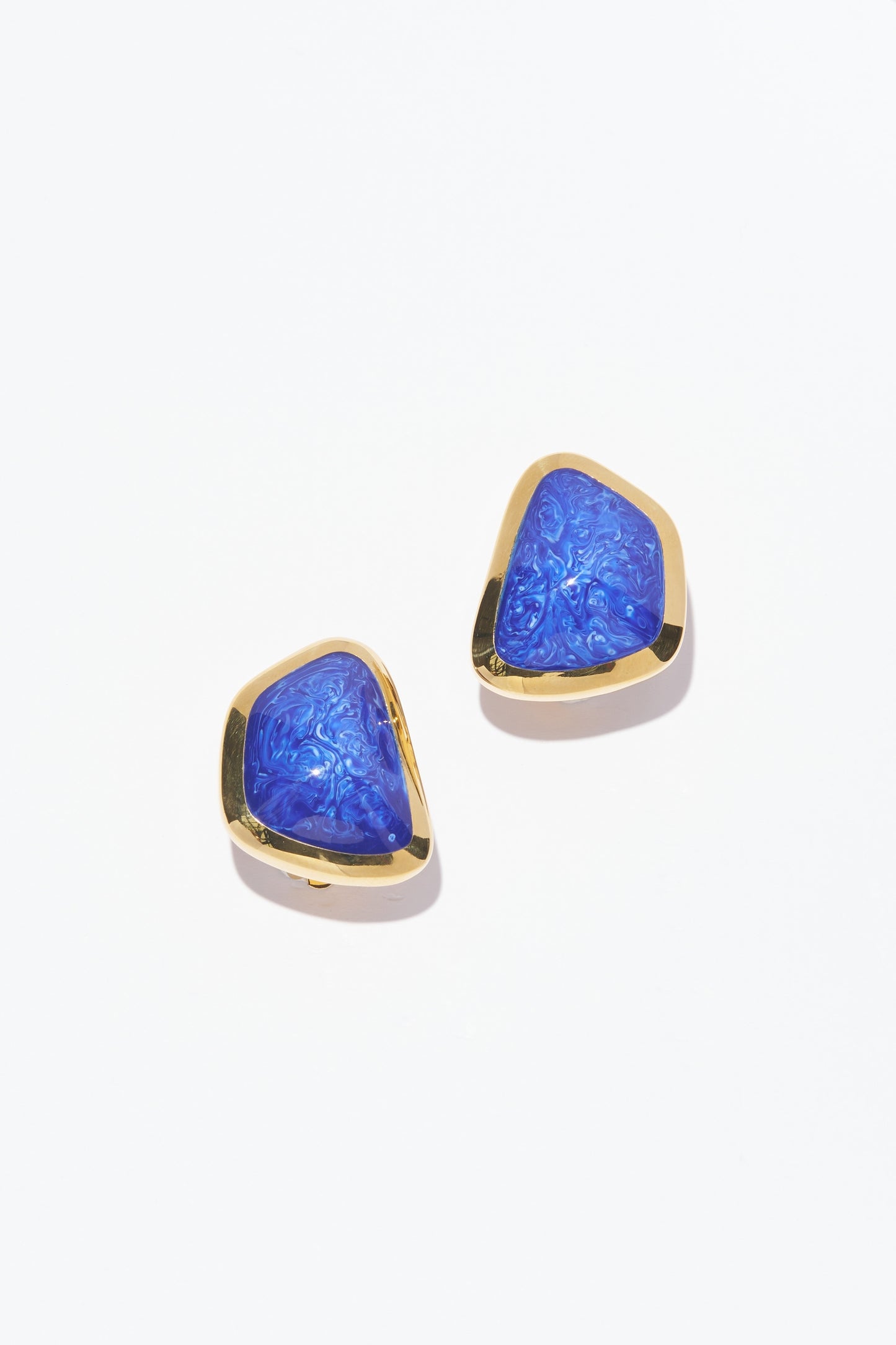 Philippe Ferrandis Clip Earrings - Riviera Blue