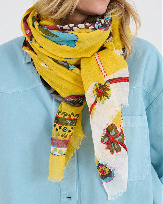 Storiatipic Linen Scarf - Alison Jaune