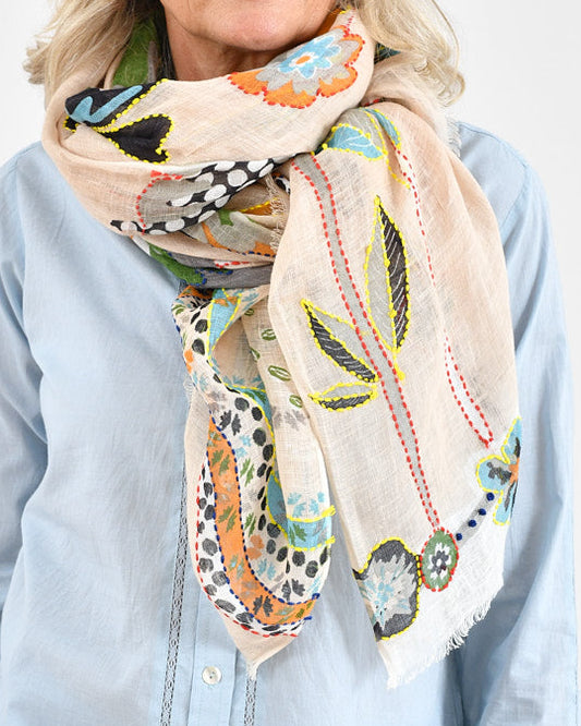 Storiatipic Linen Scarf - Alison Pale