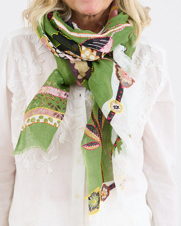 Storiatipic Linen Scarf - Alison Green