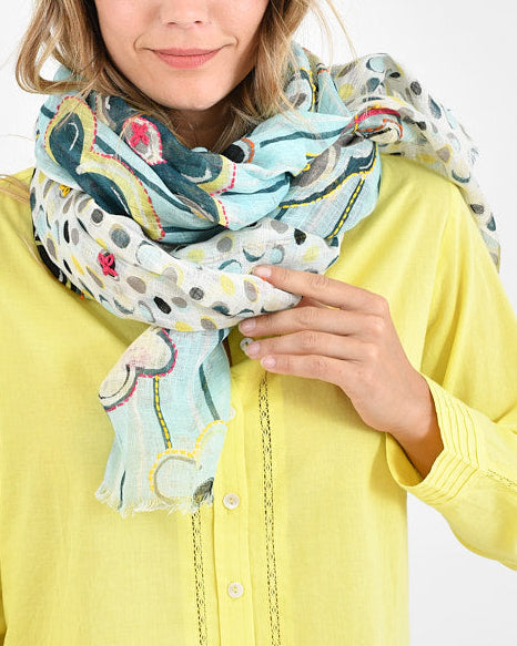 Storiatipic Linen Scarf - Anne Aqua