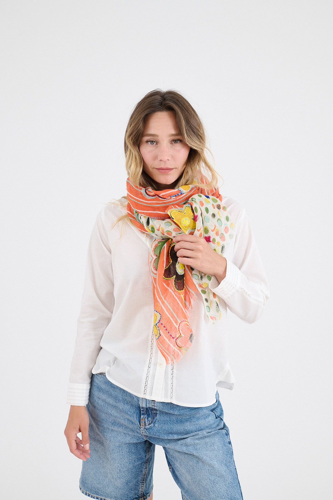 Storiatipic Linen Scarf - Anne Orange