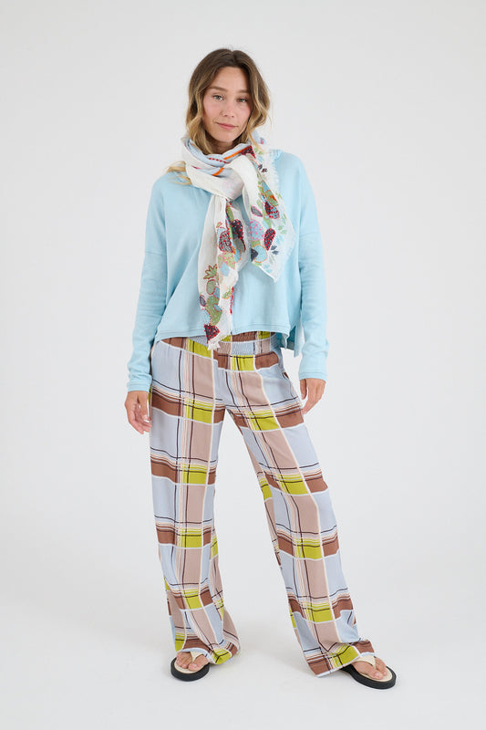 Storiatipic Linen Scarf - Azur Blanc