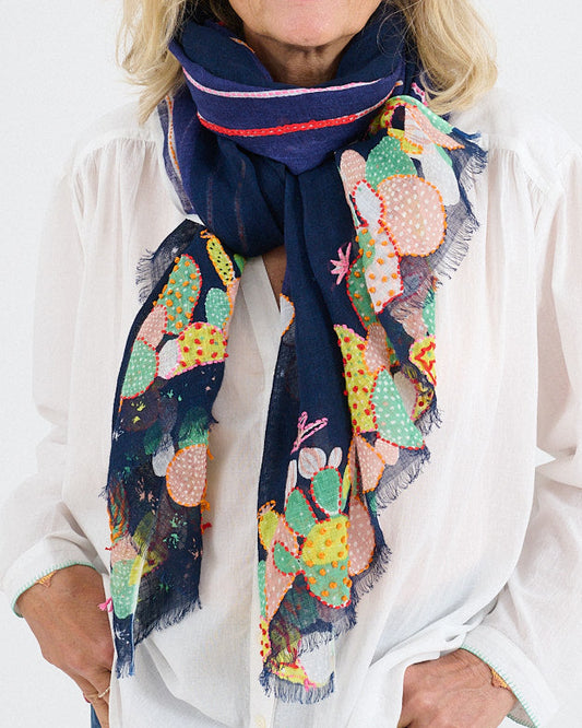Storiatipic Linen Scarf - Azur Marine