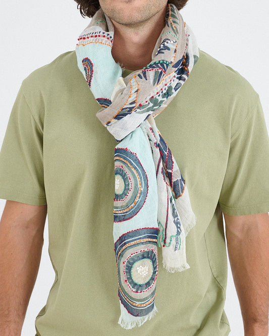 Storiatipic Linen Scarf - Baia Gris