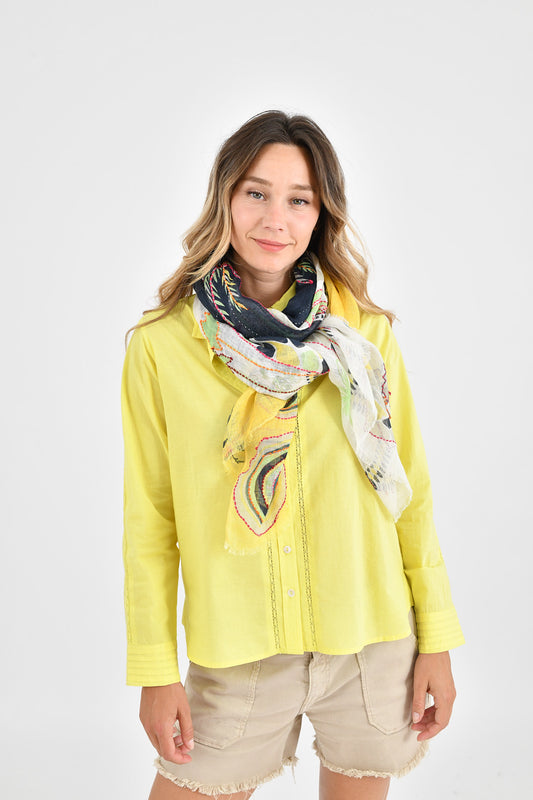Storiatipic Linen Scarf - Baia Jaune