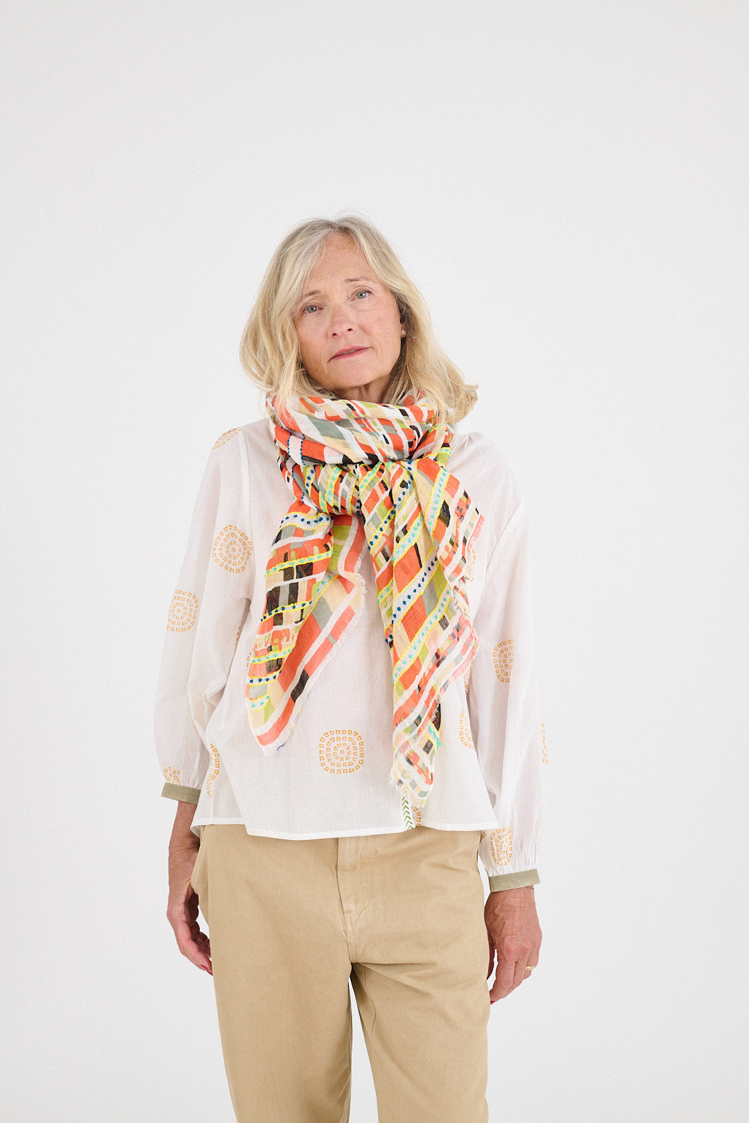 Storiatipic Linen Scarf - Bea Coral