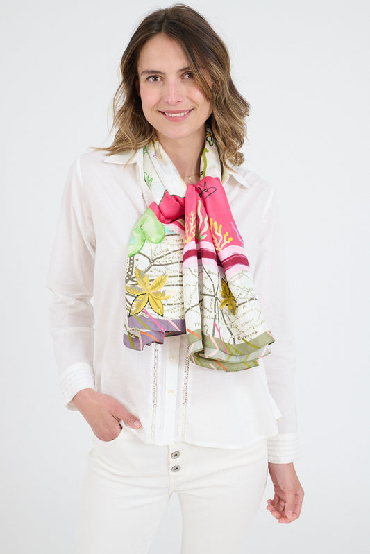 Storiatipic Silk Scarf - Dora Rose