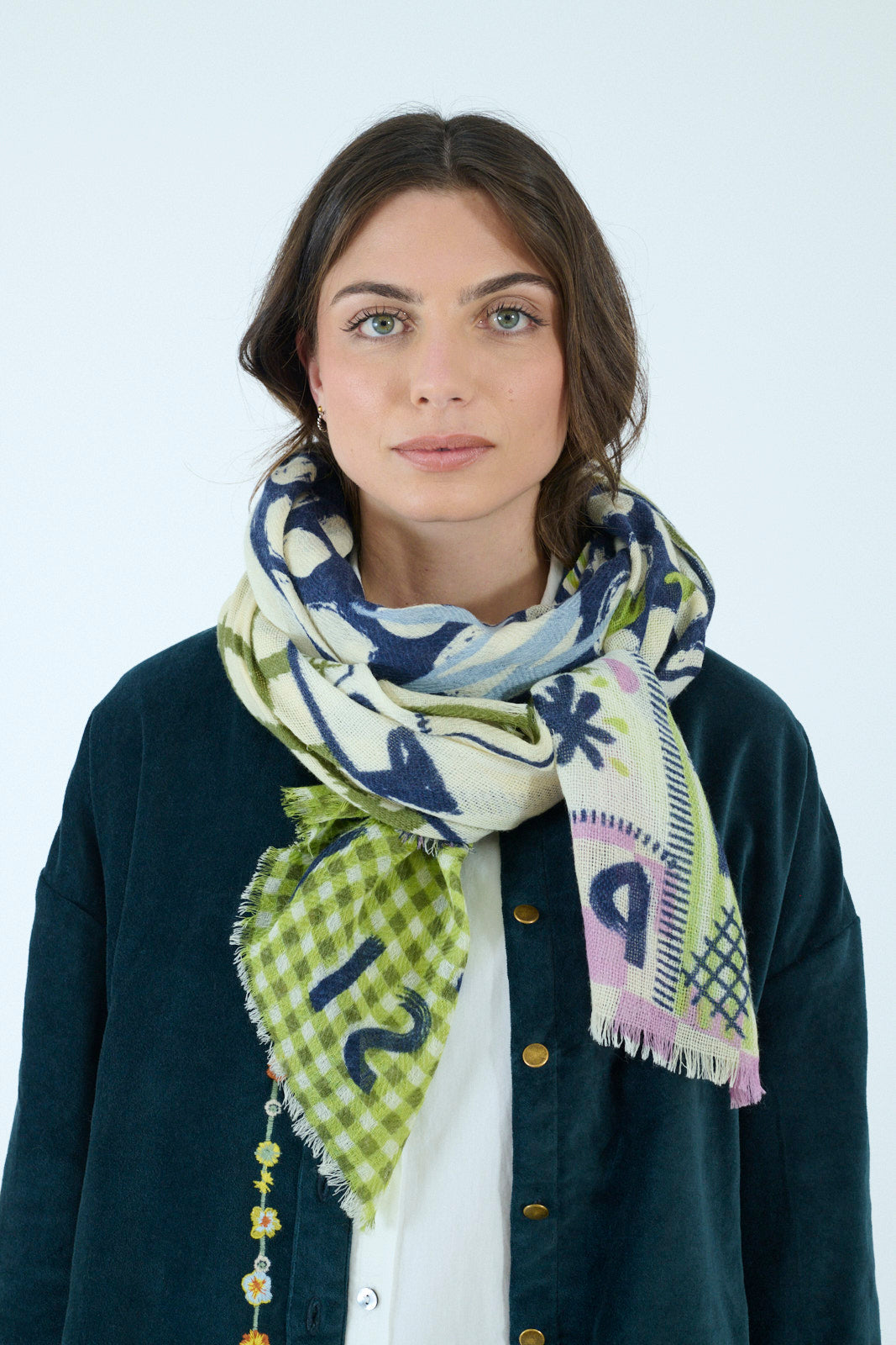 Storiatipic 100% Silk Square - Blue