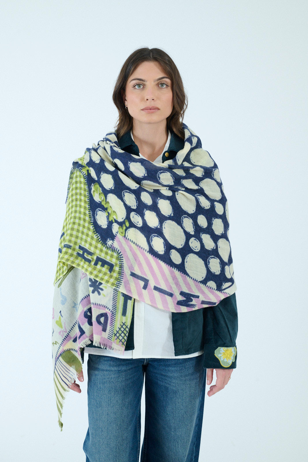 Storiatipic 100% Silk Square - Blue