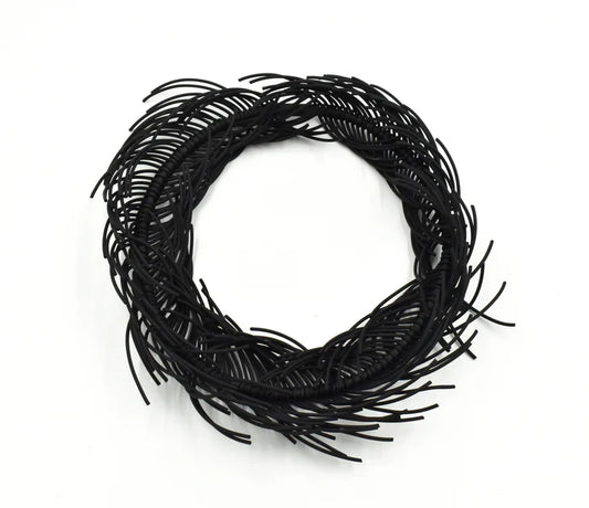Christina Brampti Fringe Necklace - Black