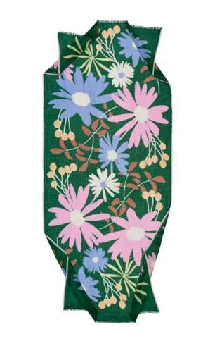 Épice Design Paris Wool Scarf - Emerald Flower