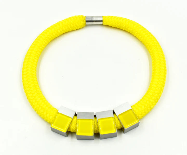 Christoina Brampti Cord Necklace - Yellow