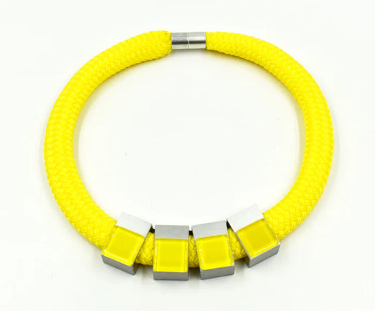 Christoina Brampti Cord Necklace - Yellow