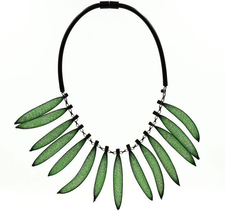 Christina Brampti Feather Necklace - Green