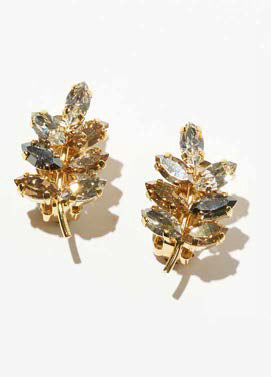 Philippe Ferrandis Ceres Crystal Clip Earrings