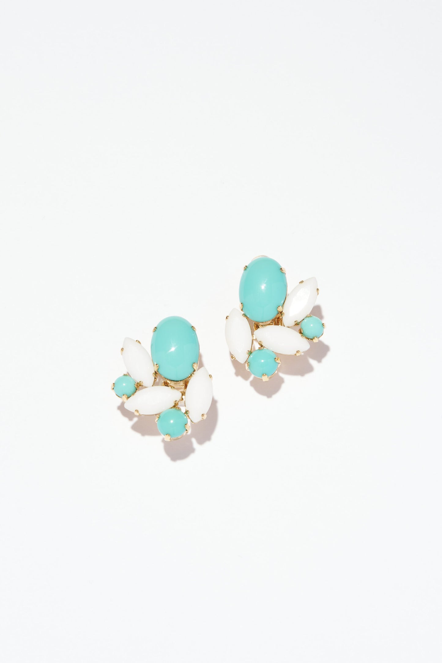 Philippe Ferrandis Riviera Clip Earrings - Turquoise