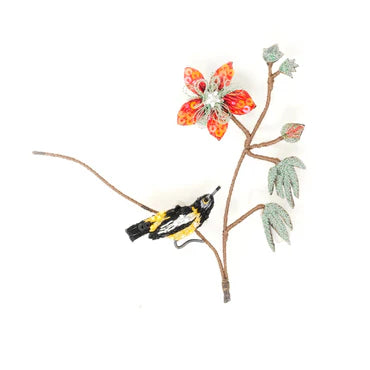 Embroidered Brooch - Common Troupial Bird