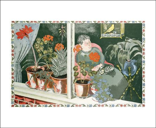 Greetings Card - John Nash : Window Plants